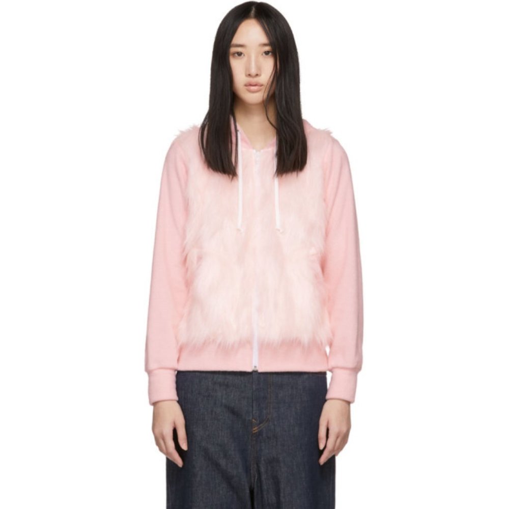 Comme Des Garcons Faux Fur Hoodie Jacket